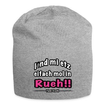 lönd mi etz eifach mol in Rueh - Bonnet en jersey - gris chiné - Devant