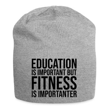 Fitness Fitness Fitness - Jersey-Beanie - Grau meliert - Vorne