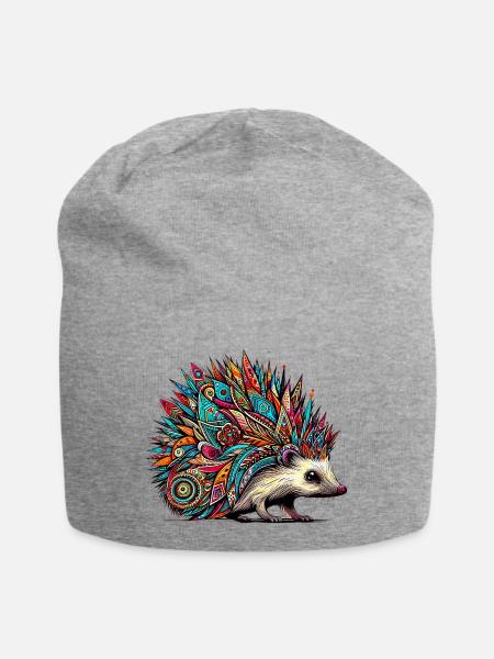 Igel - Jersey-Beanie - Grau meliert