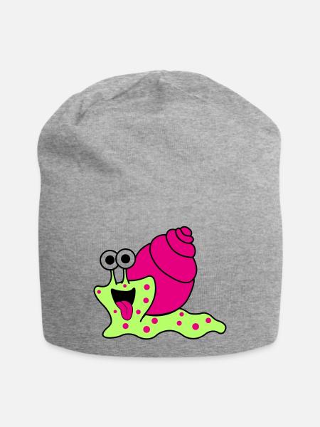 schnecke funny - Jersey-Beanie - Grau meliert