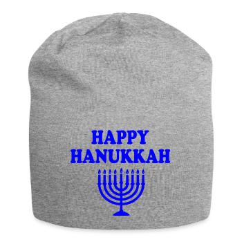 happy hanukkah - Jersey-Beanie - Grau meliert - Vorne