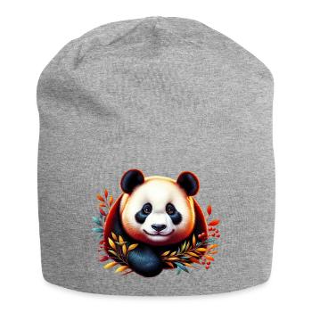 Panda - Jersey-Beanie - Grau meliert - Vorne