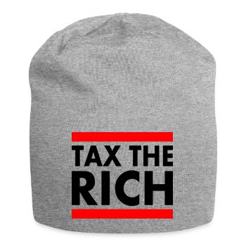 Tax the rich - Jersey Beanie - heather grey - Front
