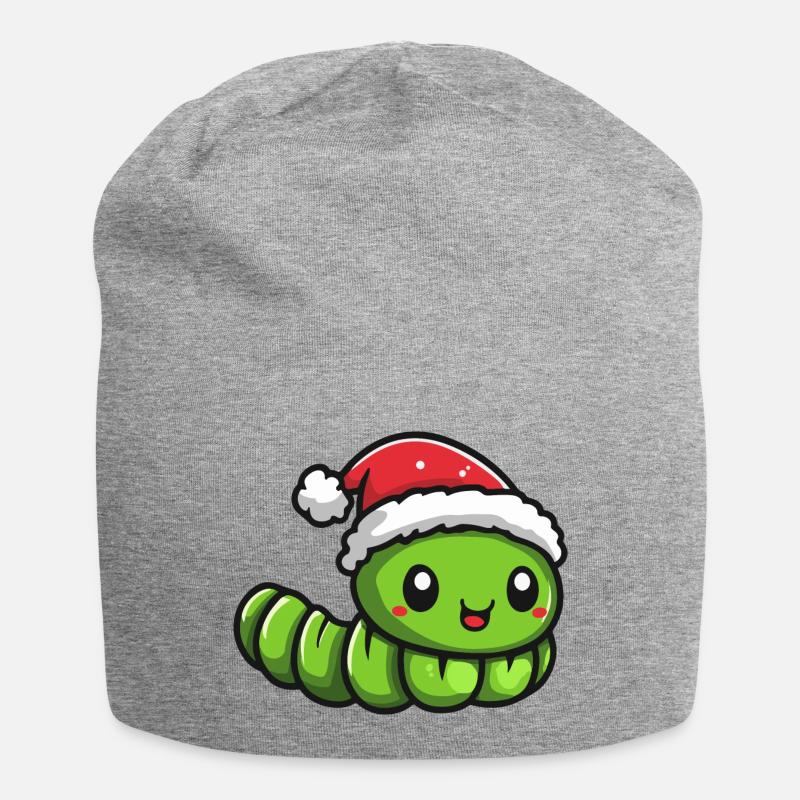 Noël du ver - Bonnet en jersey - gris chiné