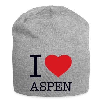 I LOVE ASPEN - Jersey-Beanie - Grau meliert - Vorne