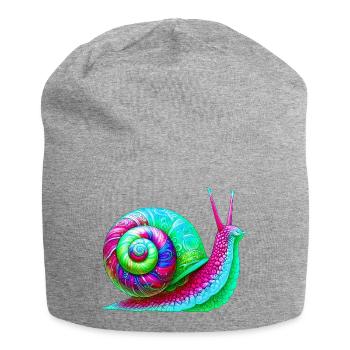 Schnecke - Jersey-Beanie - Grau meliert - Vorne