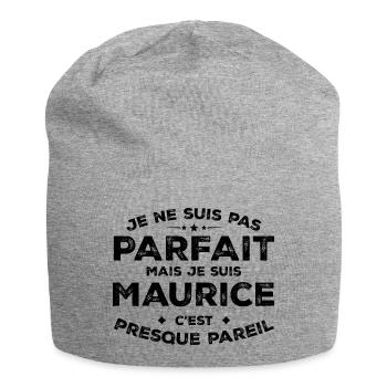 Maurice Un Prénom, Une Attitude L’Humour Maurice - Bonnet en jersey - gris chiné - Devant