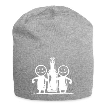 Équipe de fête de la bière drôle - Bonnet en jersey - gris chiné - Devant
