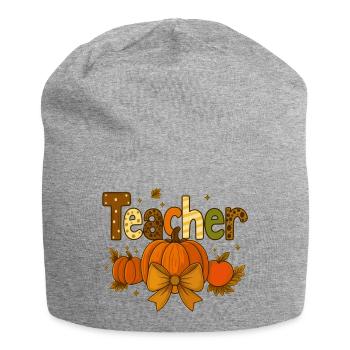Automne Citrouille Enseignant Appréciation Design - Bonnet en jersey - gris chiné - Devant