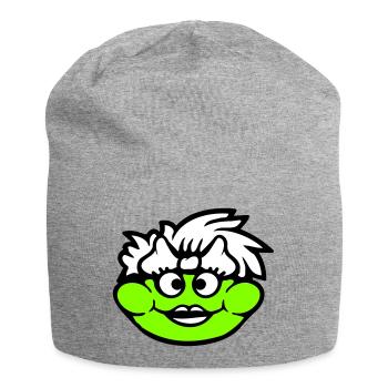 Frosch Frau Hübsch Kröte Lustig Weiblich Mädchen - Jersey-Beanie - Grau meliert - Vorne