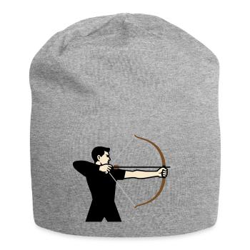 Determined Archer - Jersey Beanie - heather grey - Front