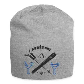 Après Ski Cocktails Motif - Jersey Beanie - heather grey - Front