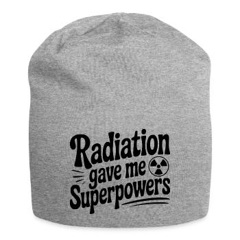 Strahlung hat mir Superkräfte gegeben - Jersey-Beanie - Grau meliert - Vorne