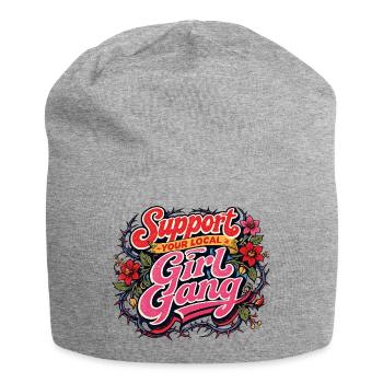 Unterstützen Sie Ihre lokale Mädchengang - Jersey-Beanie - Grau meliert - Vorne