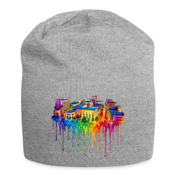 Peinture dégoulinante de Bakersfield, Californie - Bonnet en jersey - gris chiné - Devant