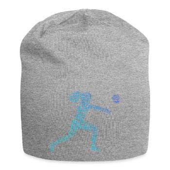 Les joueurs de baseball et le poing s’accordent ensemble - Bonnet en jersey - gris chiné - Devant