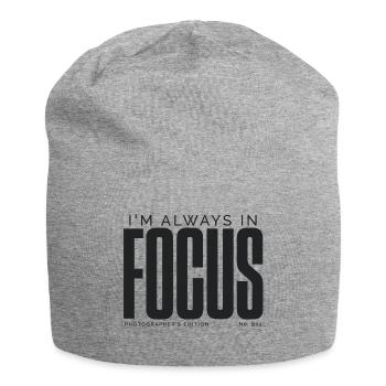 I'm Always In Focus | Photographer's Edition - Jersey Beanie - heather grey - Front