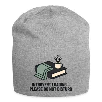 Introvert Loading Cozy Reading Mug - Jersey Beanie - heather grey - Front