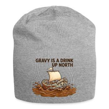 Gravy ist ein Getränk im Norden – lustiger Norden - Jersey-Beanie - Grau meliert - Vorne