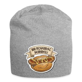 Bratwurst Semmel Emblem - Jersey-Beanie - Grau meliert - Vorne