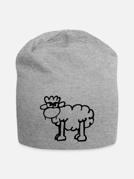 Angry Sheep - Jersey Beanie - heather grey