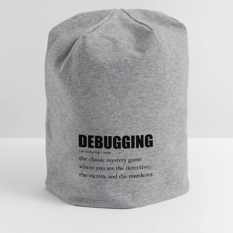 Programmer Debugging Definition Funny IT Developer Jersey Beanie