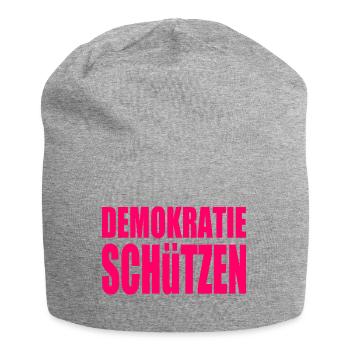 demokratie schützen - Jersey-Beanie - Grau meliert - Vorne
