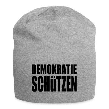 demokratie schützen - Jersey-Beanie - Grau meliert - Vorne