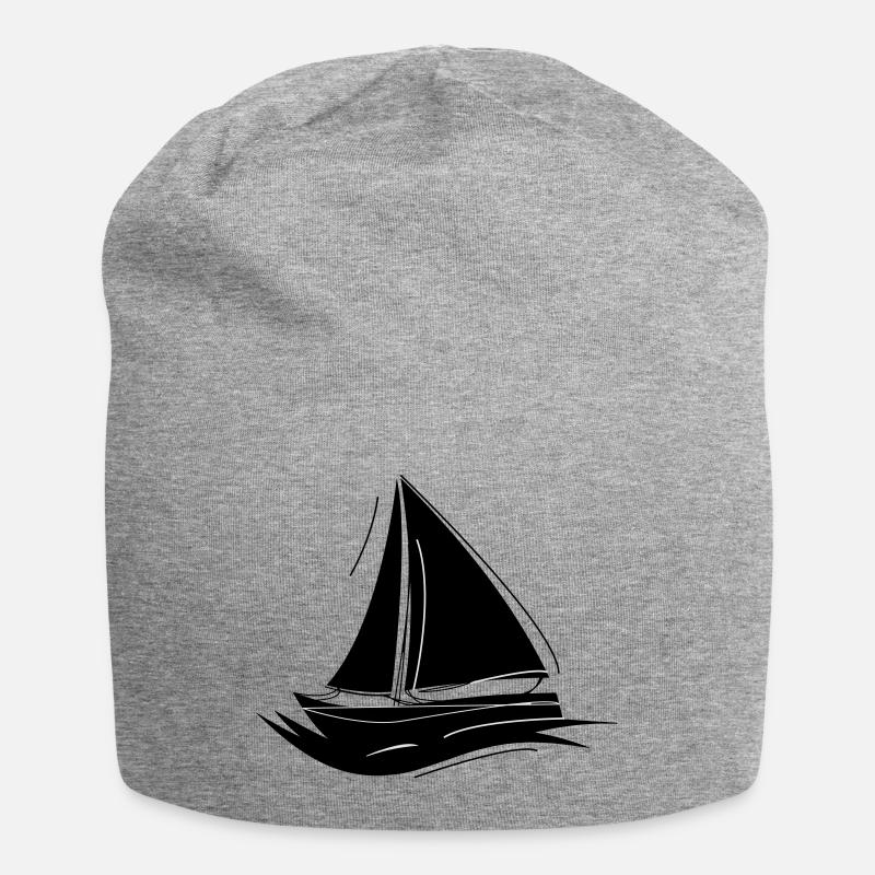 Segeln - Jersey-Beanie - Grau meliert