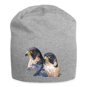 Le faucon pèlerin - Bonnet en jersey - gris chiné - Devant