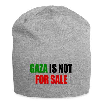 gaza is not for sale - Jersey Beanie - heather grey - Front