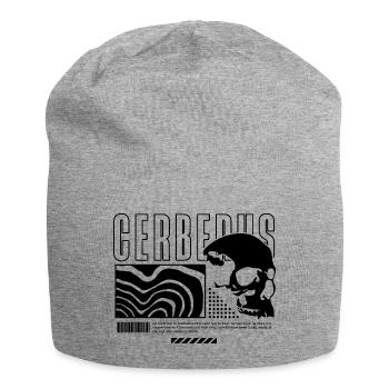 Schwarzer Cerberus - Jersey-Beanie - Grau meliert - Vorne