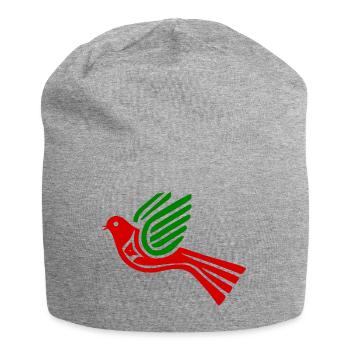 Dove of peace dove - Jersey Beanie - heather grey - Front