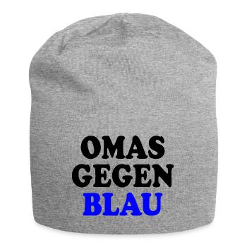 Omas gegen blau - Jersey-Beanie - Grau meliert - Vorne