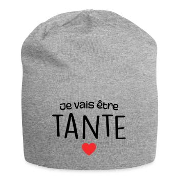 Ich werde eine Tante sein - eine zukünftige Tante - Jersey-Beanie - Grau meliert - Vorne