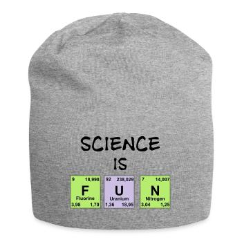 La science est amusante - Bonnet en jersey - gris chiné - Devant