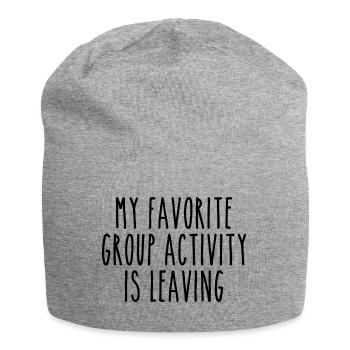 Meine Lieblingsaktivität in der Gruppe ist das Verlassen - Jersey-Beanie - Grau meliert - Vorne
