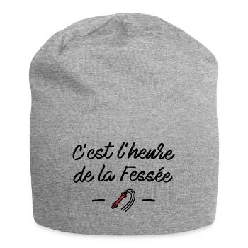 C'est l'heure de la fessée - Bonnet en jersey - gris chiné - Devant