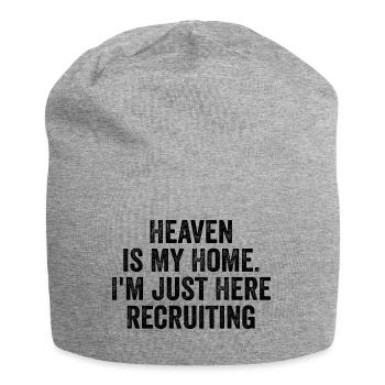 Heaven is My Home I'm Just Here Recruiting | Funny - Bonnet en jersey - gris chiné - Devant