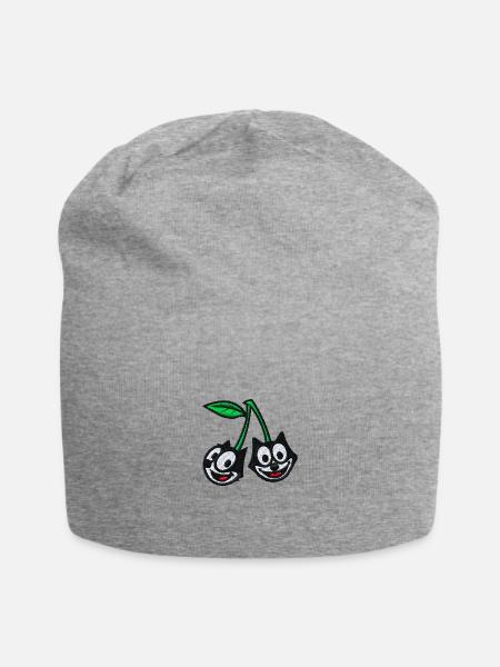 Felix The Cat Design Bâton Cerises - Bonnet en jersey - gris chiné