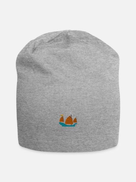 Sailing ship - Jersey Beanie - heather grey