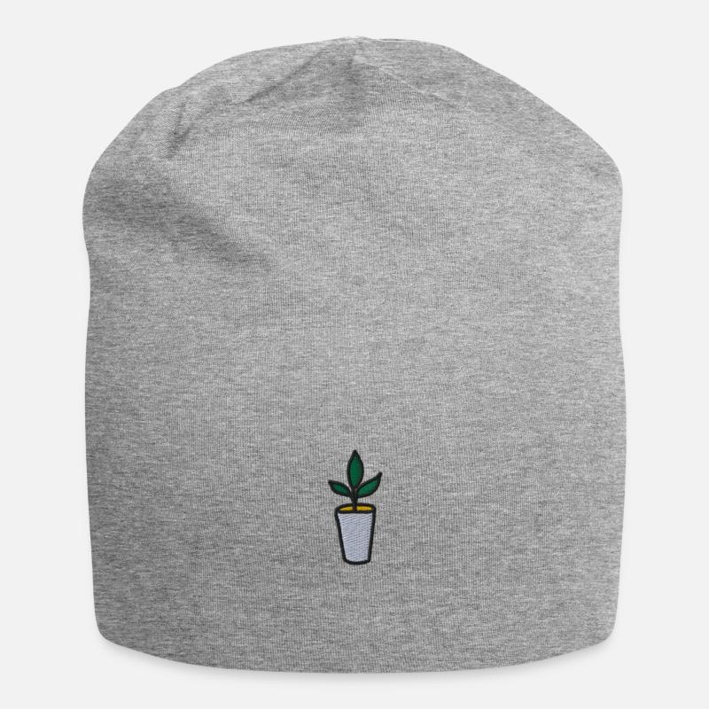 Fleur 2 - Bonnet en jersey - gris chiné