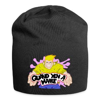 Quand yen a marre - Bonnet en jersey - noir - Devant