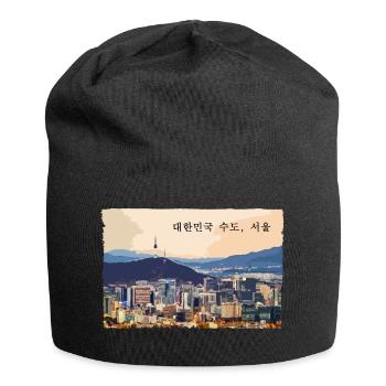 Seoul at Sunset - Jersey Beanie - black - Front