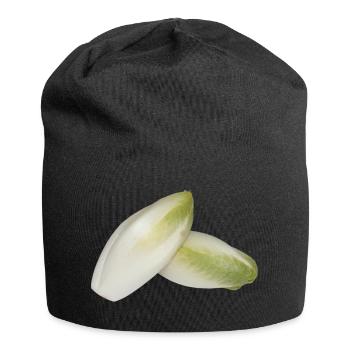 salat salad lettuce halloween gemuese vegetables1 - Jersey-Beanie - Schwarz - Vorne