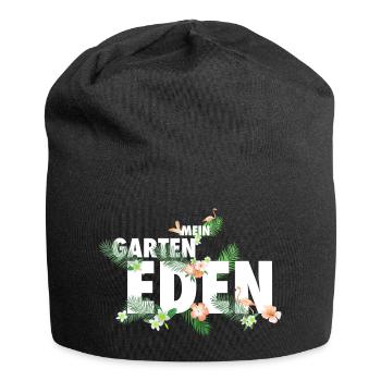 Flamingo Garten Eden Paradise - Jersey-Beanie - Schwarz - Vorne