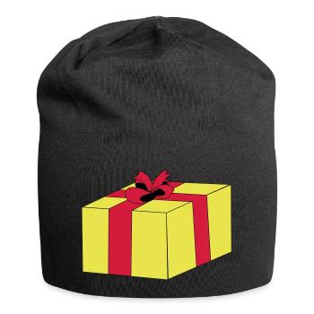 Emballage cadeau surprise, boucle de paquets - Bonnet en jersey - noir - Devant