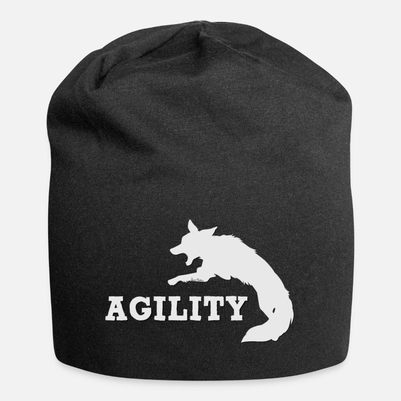 Agility Border Blanc - Bonnet en jersey - noir