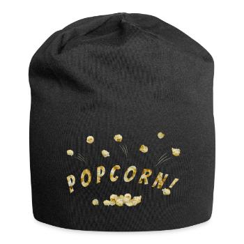 Fliegendes Popcorn - Jersey-Beanie - Schwarz - Vorne