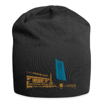Leipzig Gewandhaus Uni Riese Geschenkidee - Jersey-Beanie - Schwarz - Vorne